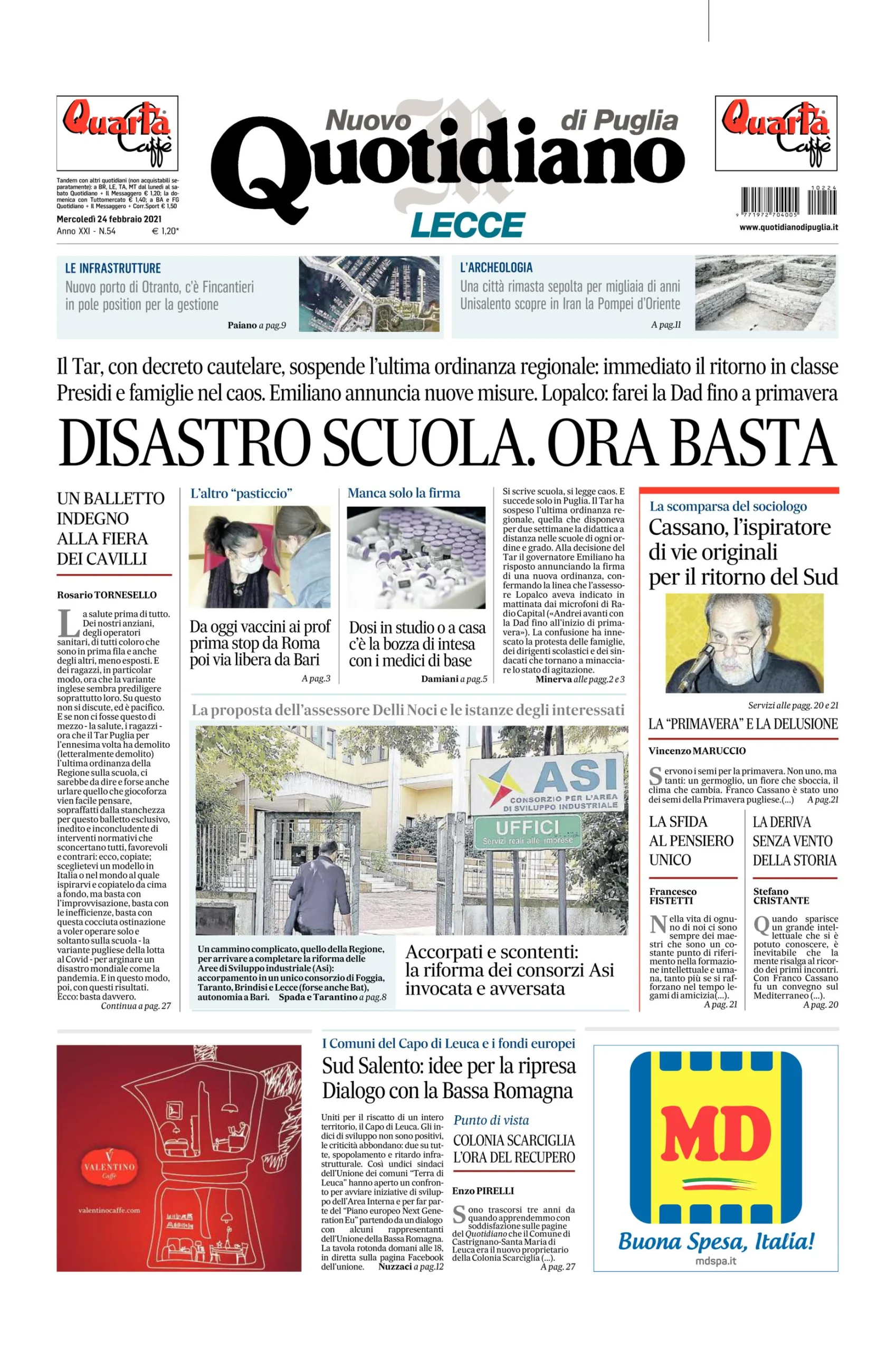 Immagine di Quotidiano di Puglia - Sud Salento: idee per la ripresa dialogo con la Bassa Romagna